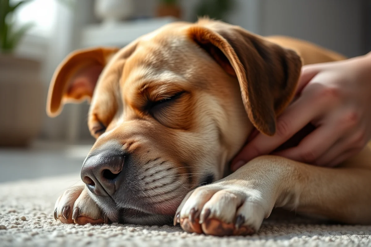 senior dog groaning while resting — Senior Dog Groaning While Resting (step by step)